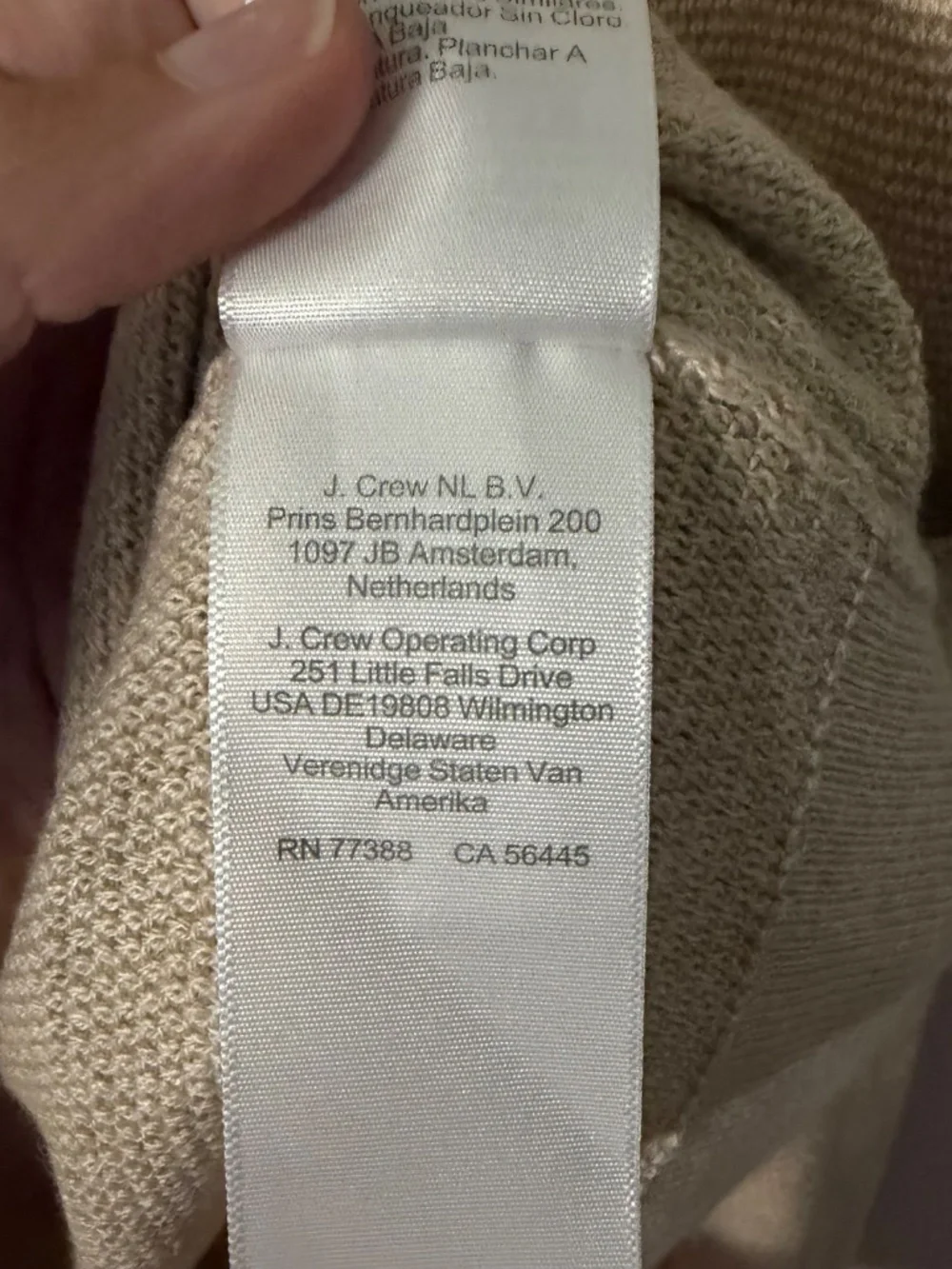 J. Crew Men’s Tan Long Sleeve 100% Cotton Knit Crewneck Sweater Sz XL NWT